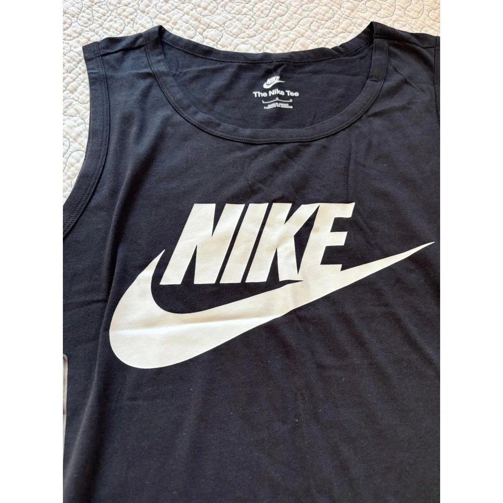 Nike Sportswear Futura Logo Tank Top Mens Large Black White